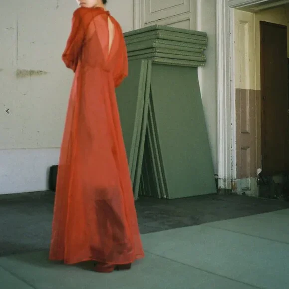 Kamperett Meiere Gown in Rust - Size M - Picture 3 of 3